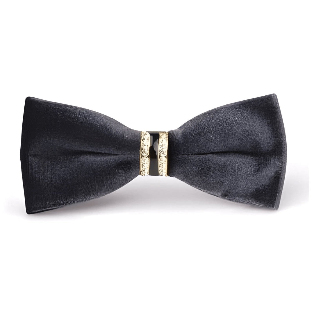 Alistair Velvet Bow Tie Wynston Duke Dark Grey 