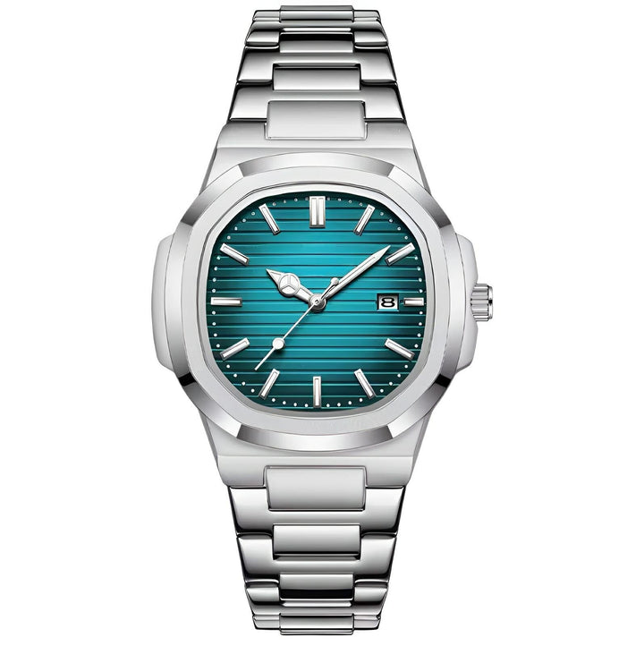 Anton Quartz Watch Wynston Duke Silver Aqua 