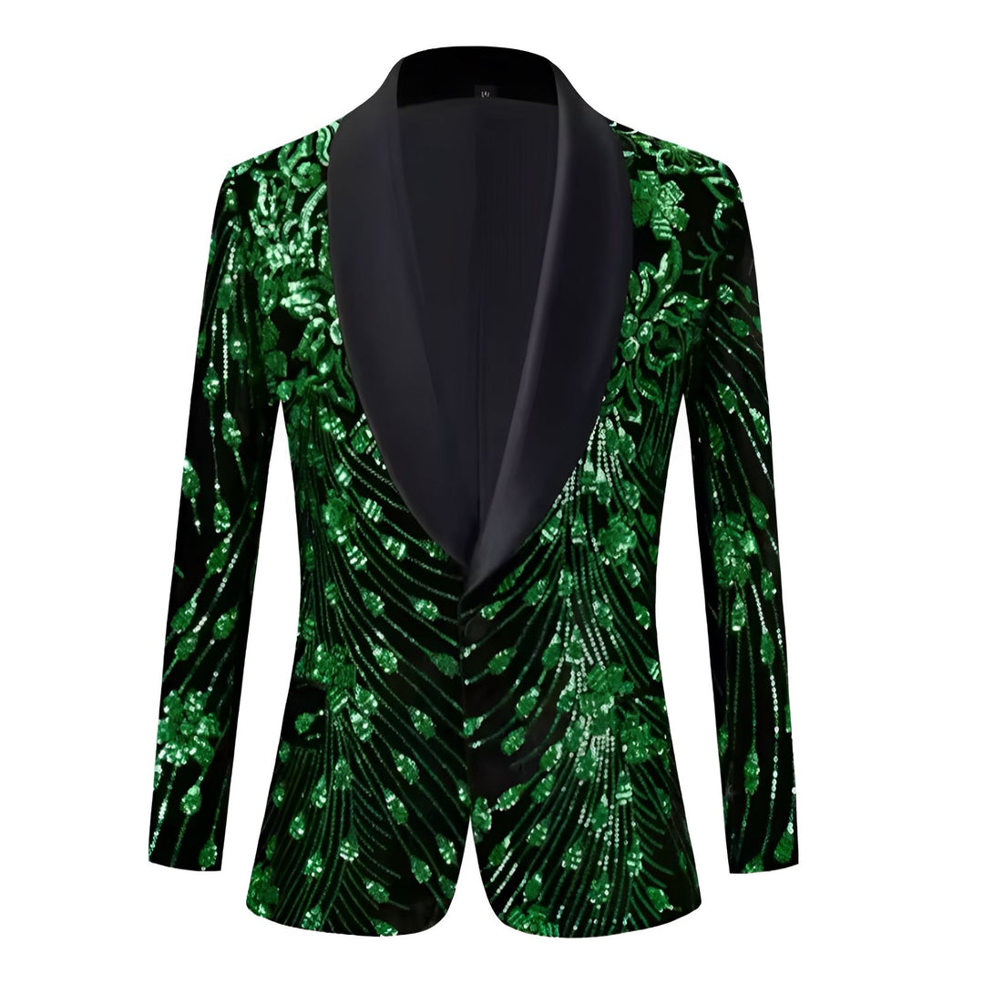 Ashbury Sequin Blazer Wynston Duke Green XS 
