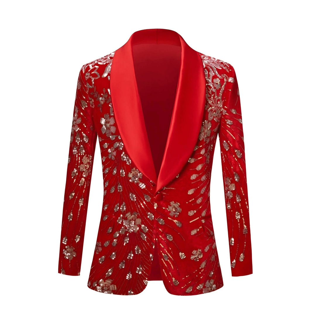 Ashbury Sequin Blazer Wynston Duke Red XS 