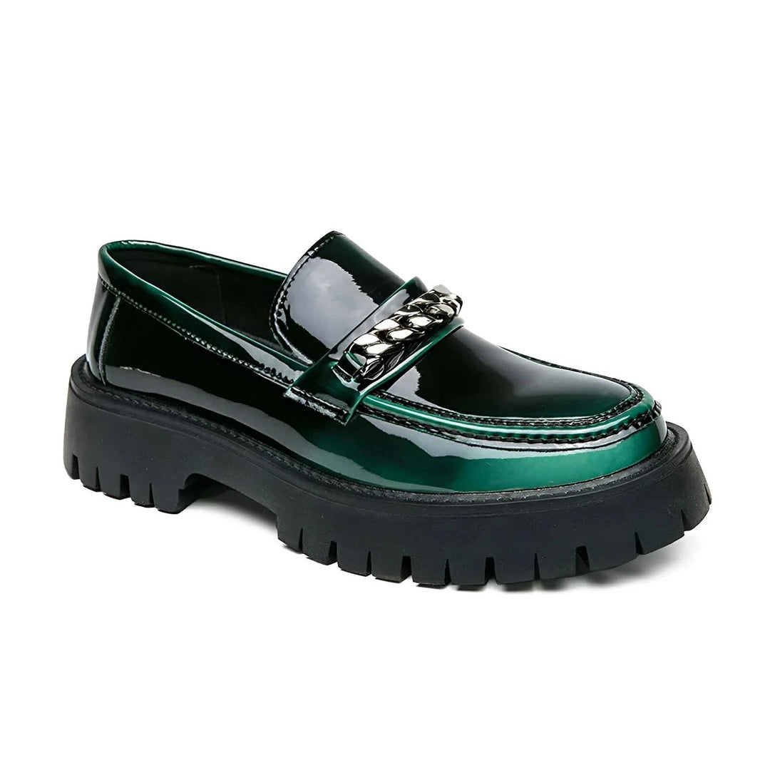 Bradford Platform Penny Loafers Wynston Duke Green 5 