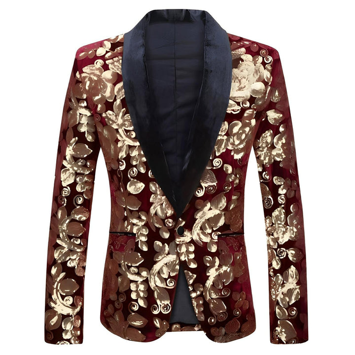 Calloway Sequin Blazer Wynston Duke Wine Red XS 