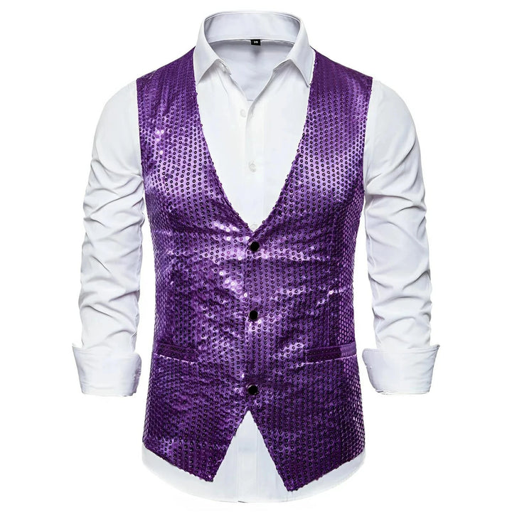 Delaney Sequin Vest Wynston Duke Purple S 