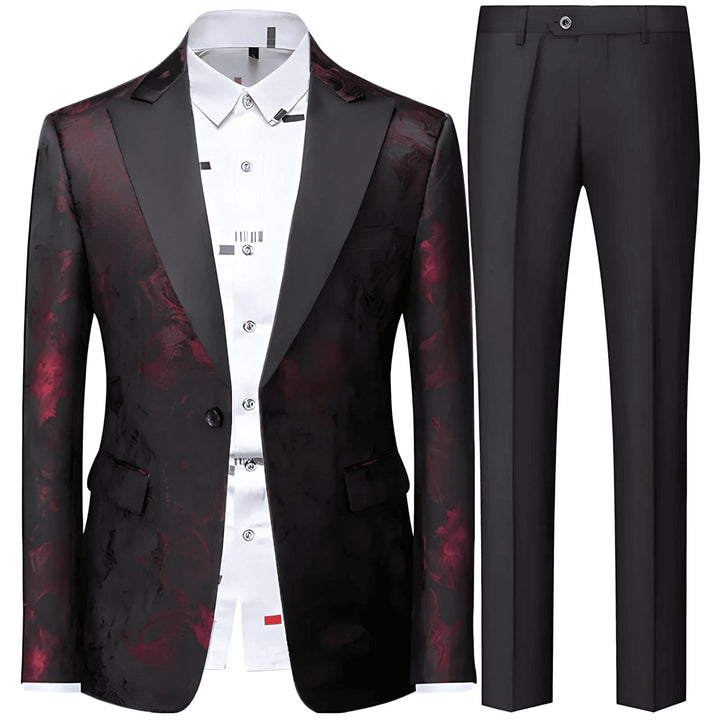 Dunsmore Jacquard Suit Wynston Duke Red 2XS 