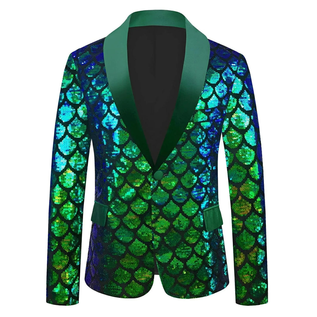 Edgerton Sequin Blazer Wynston Duke Green 2XS 