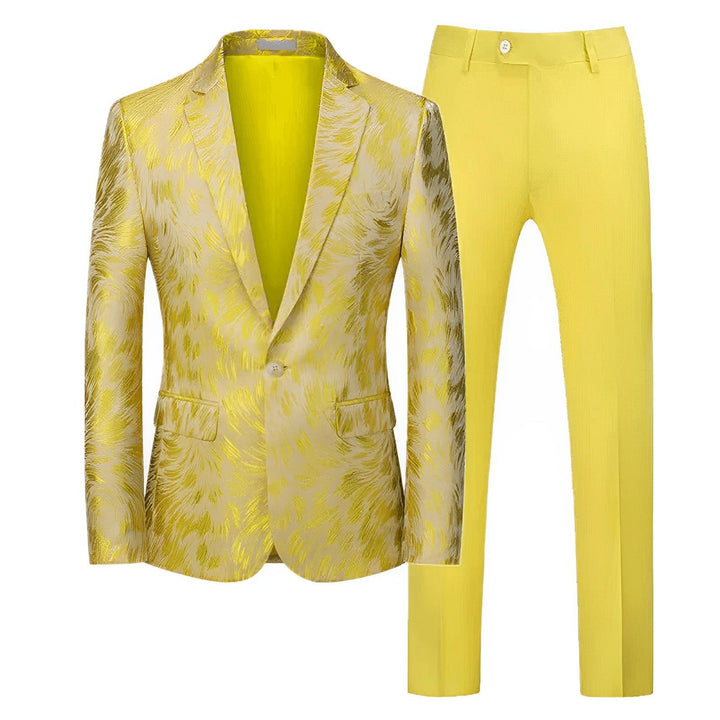 Elcott Jacquard Suit Wynston Duke Yellow 2XS 
