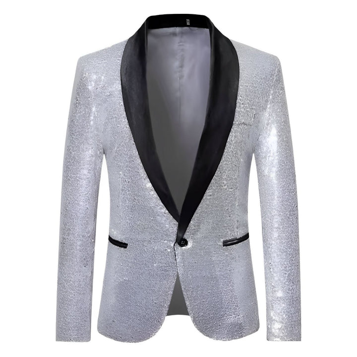 Fairfax Sequin Blazer Wynston Duke Platinum S 