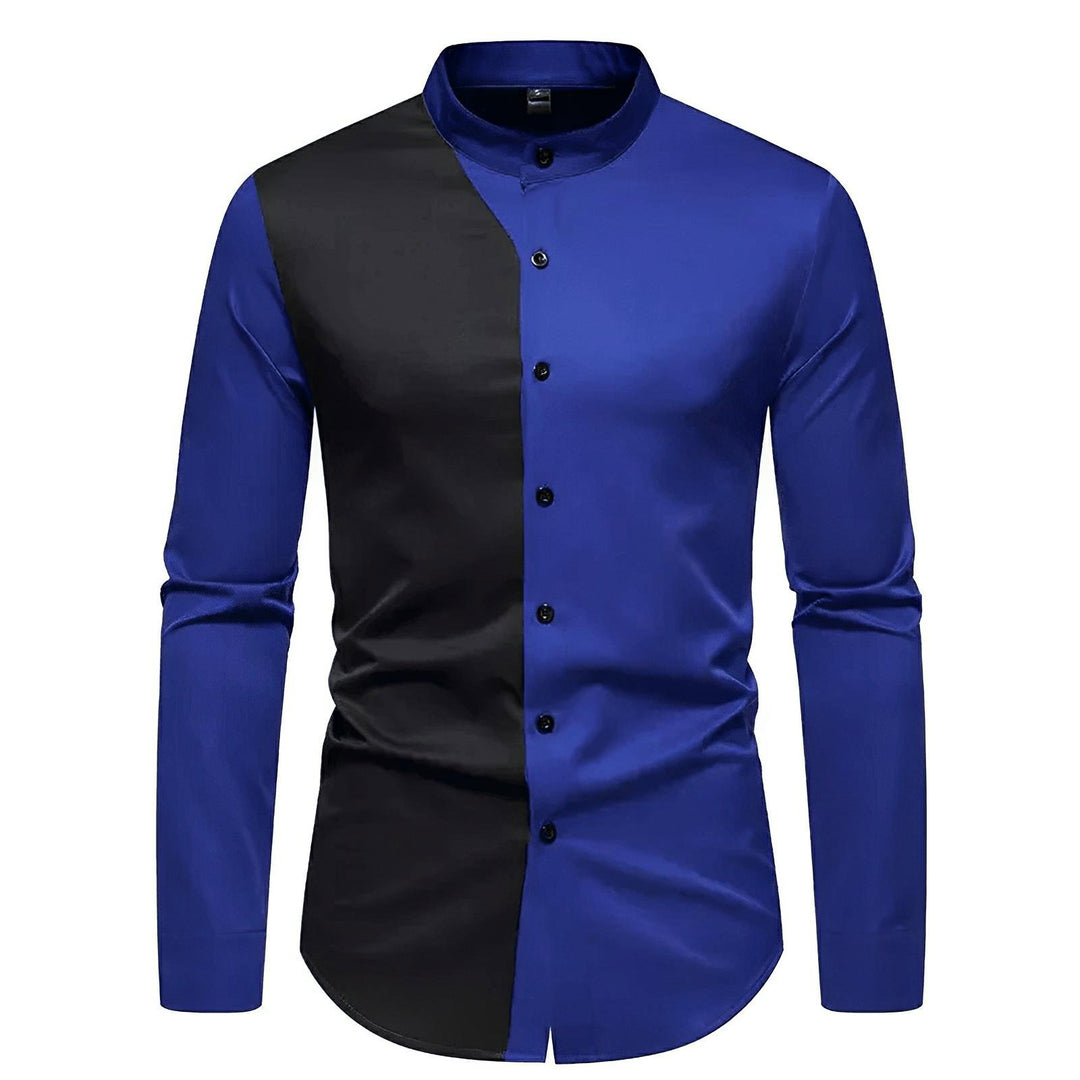 Fitzroy High-Collar Shirt Wynston Duke Blue S 