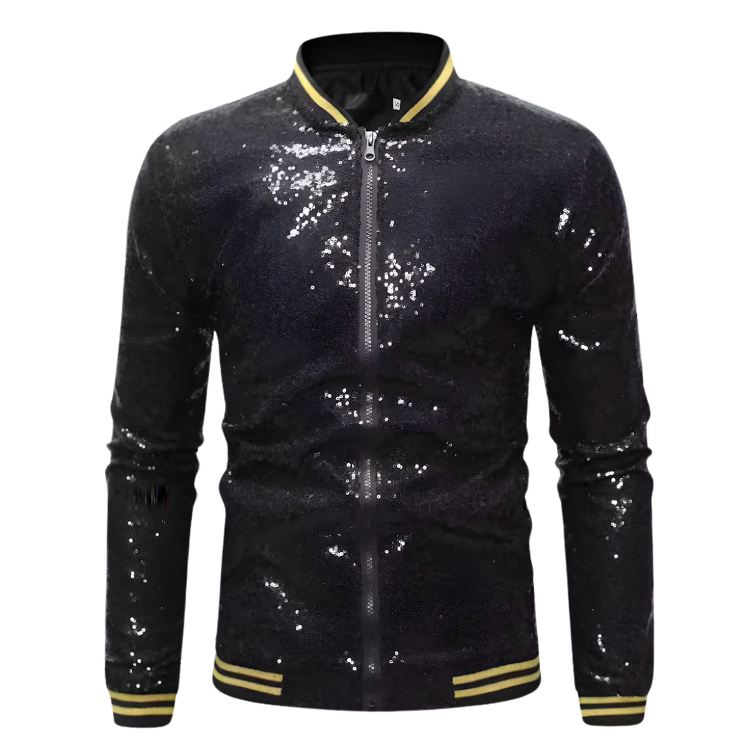 Gatsby Sequin Bomber Jacket Watson Duke Black S 