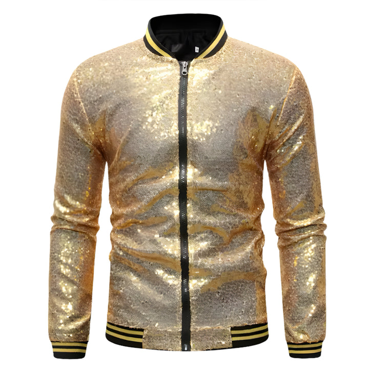 Gatsby Sequin Bomber Jacket Watson Duke Gold S 