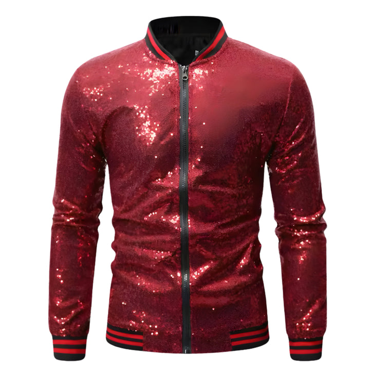 Gatsby Sequin Bomber Jacket Watson Duke Red S 