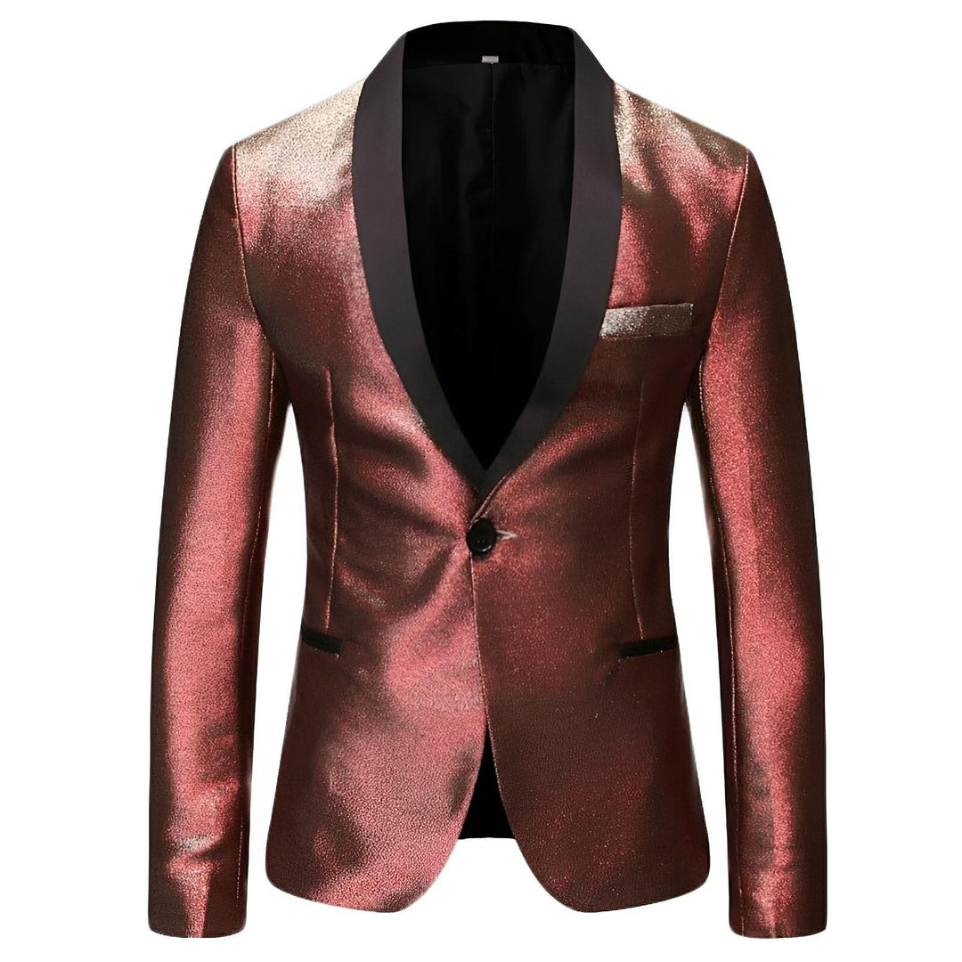 Grantham Reflective Tailored Blazer Wynston Duke Dark Red Gold 2XS 