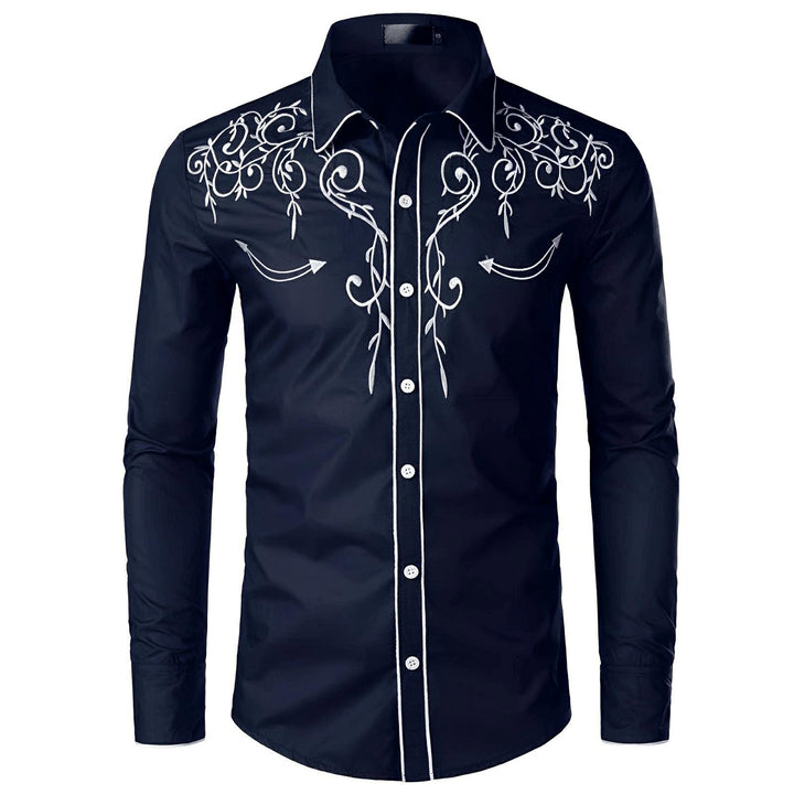 Hadley Embroidered Shirt Wynston Duke Navy S 