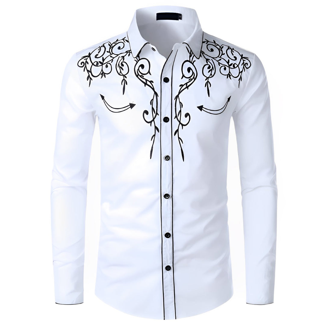 Hadley Embroidered Shirt Wynston Duke White S 