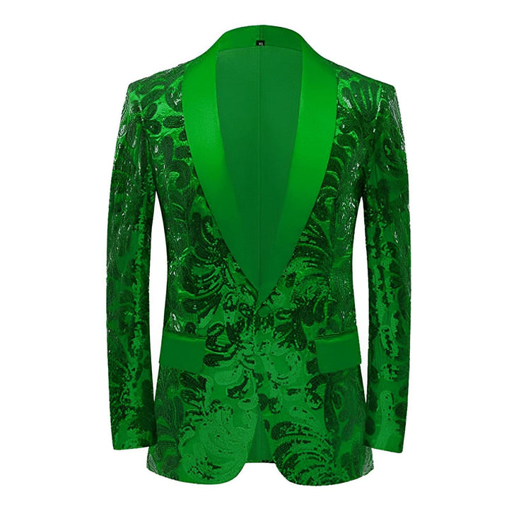 Hartwell Sequin Blazer Wynston Duke Green XS 