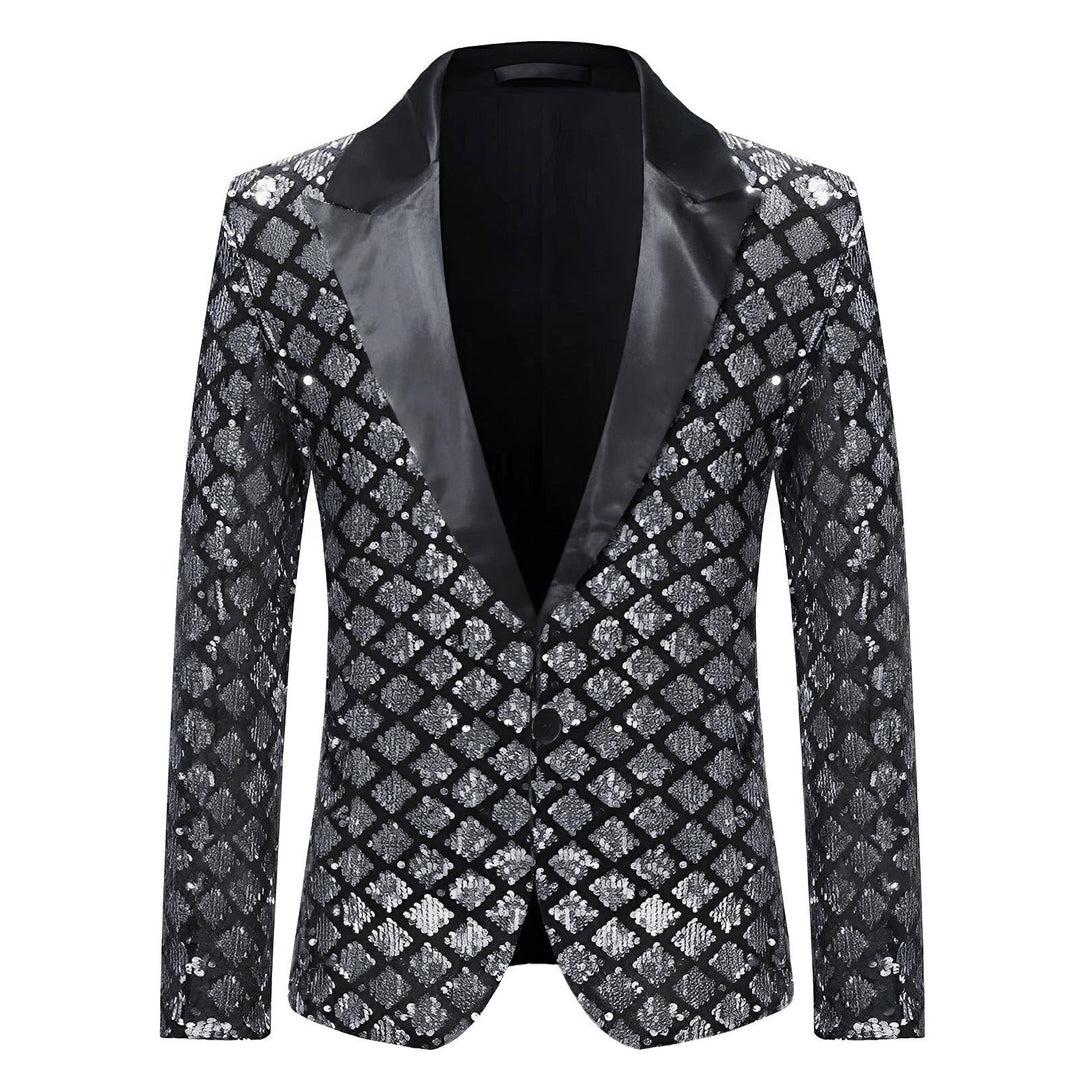 Hollingsworth Sequin Blazer Wynston Duke Platinum S 