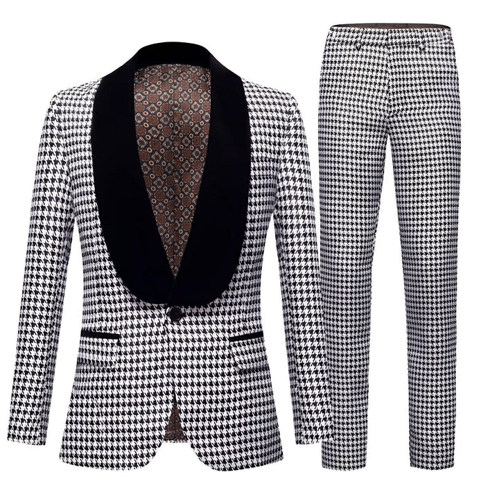 Houndstooth Tailored Suit Wynston Duke XS 