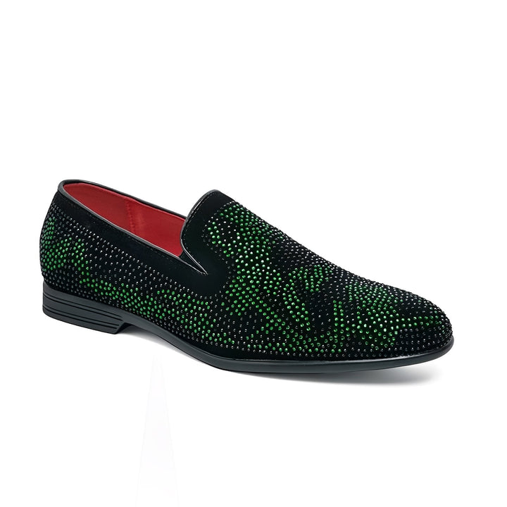 Kingsley Rhinestone Loafers Wynston Duke Green 5 