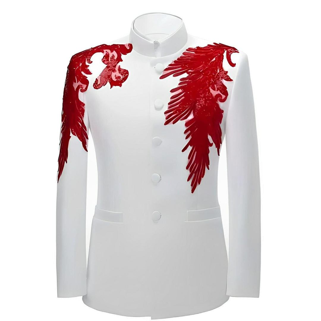 Marlow High-Collar Blazer Wynston Duke Red 2XS 