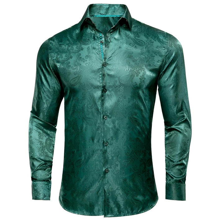 Merrick Silk Shirt Wynston Duke Green 2XS 