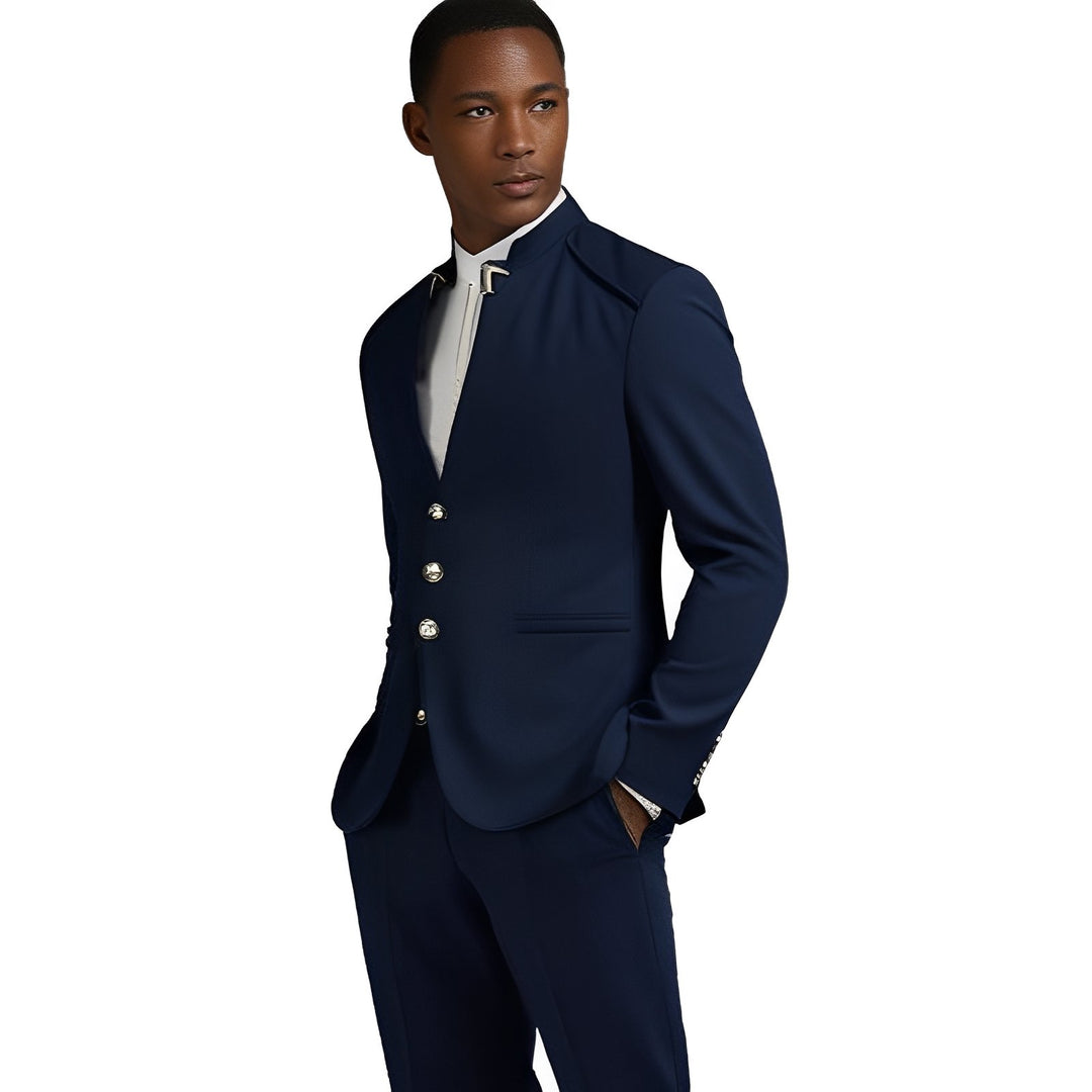 Merriweather High-Collar Blazer Wynston Duke 