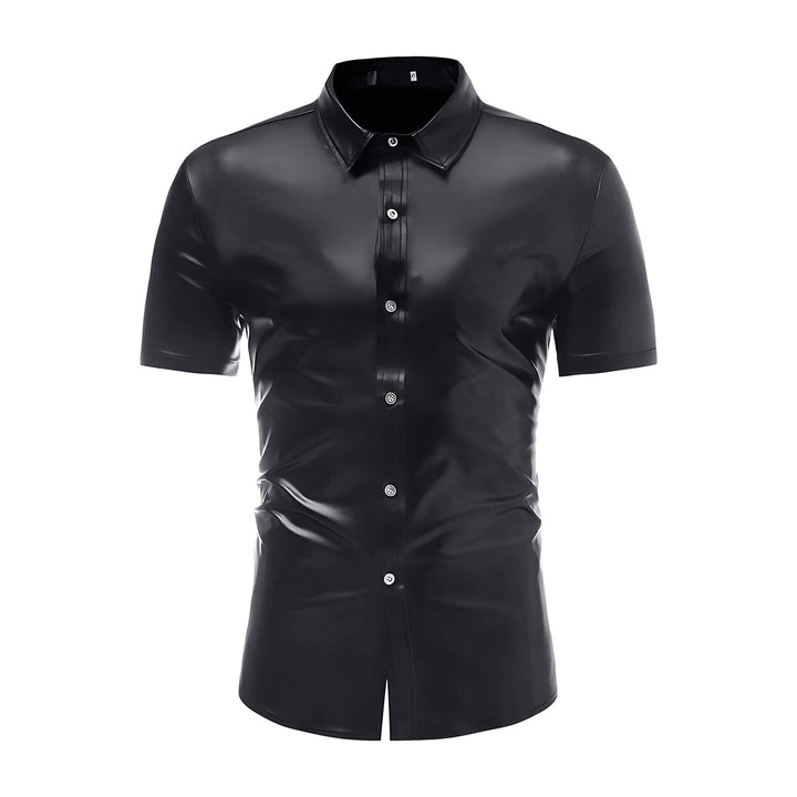 Metallic Short-Sleeve Shirt Wynston Duke Black S 
