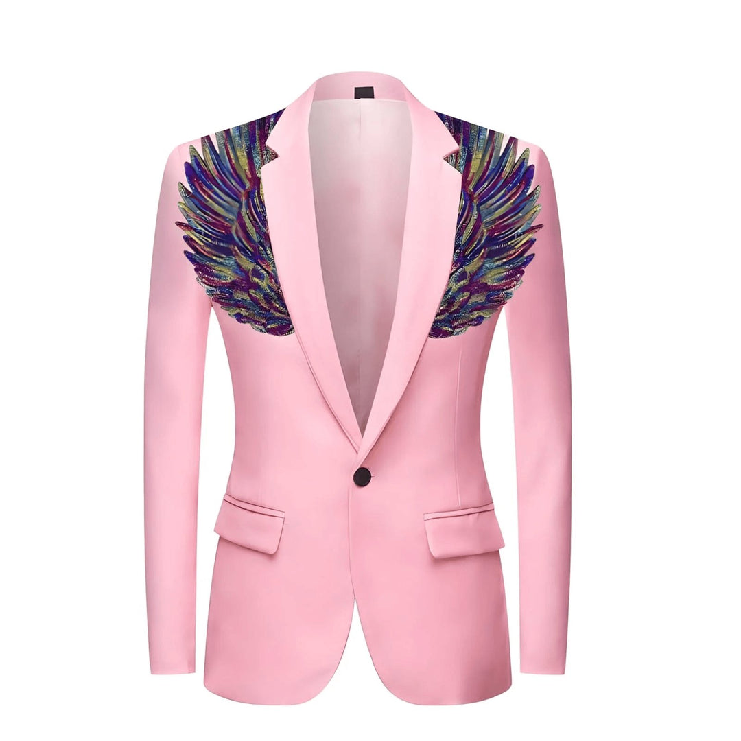 Metallic Wing Tailored Blazer Wynston Duke Purple 2XS 