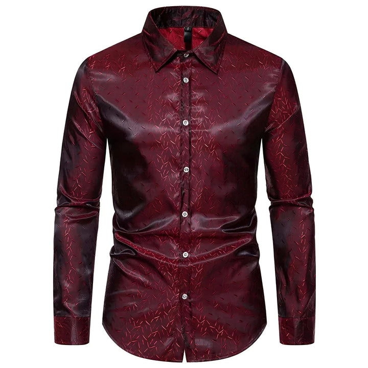 Mikel Silk Shirt Wynston Duke Wine Red S 