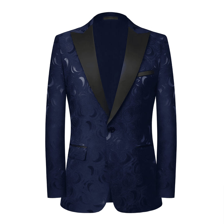 Norcross Jacquard Blazer Wynston Duke Navy Blue XS 