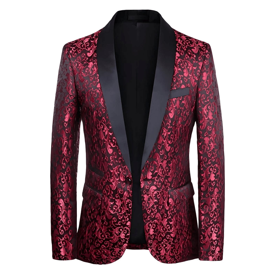 Osbourne Jacquard Blazer Wynston Duke Wine Red 2XS 