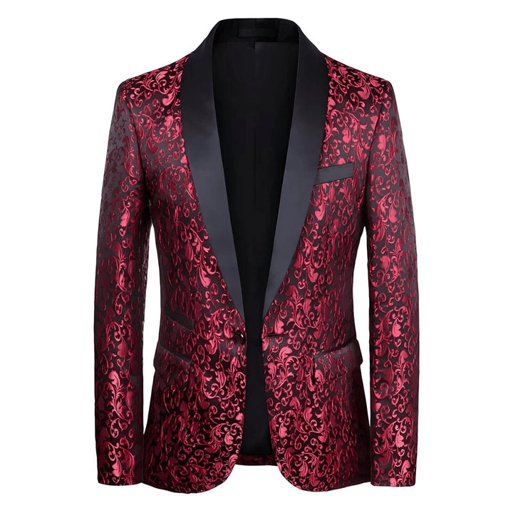 Osbourne Jacquard Blazer Wynston Duke Wine Red 2XS 