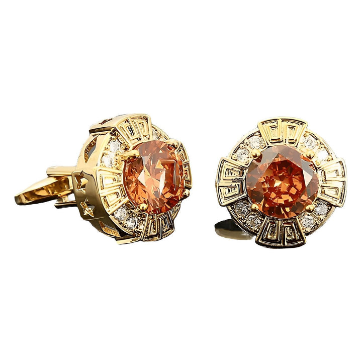 Osgood Rhinestone Cufflinks Wynston Duke Champagne 