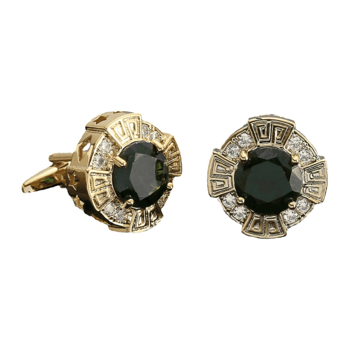 Osgood Rhinestone Cufflinks Wynston Duke Green 