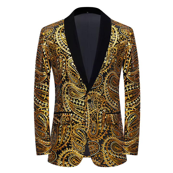 Quinton Sequin Blazer Wynston Duke Gold 34R 