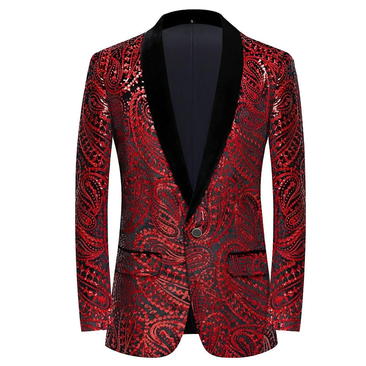 Quinton Sequin Blazer Wynston Duke Red XS 