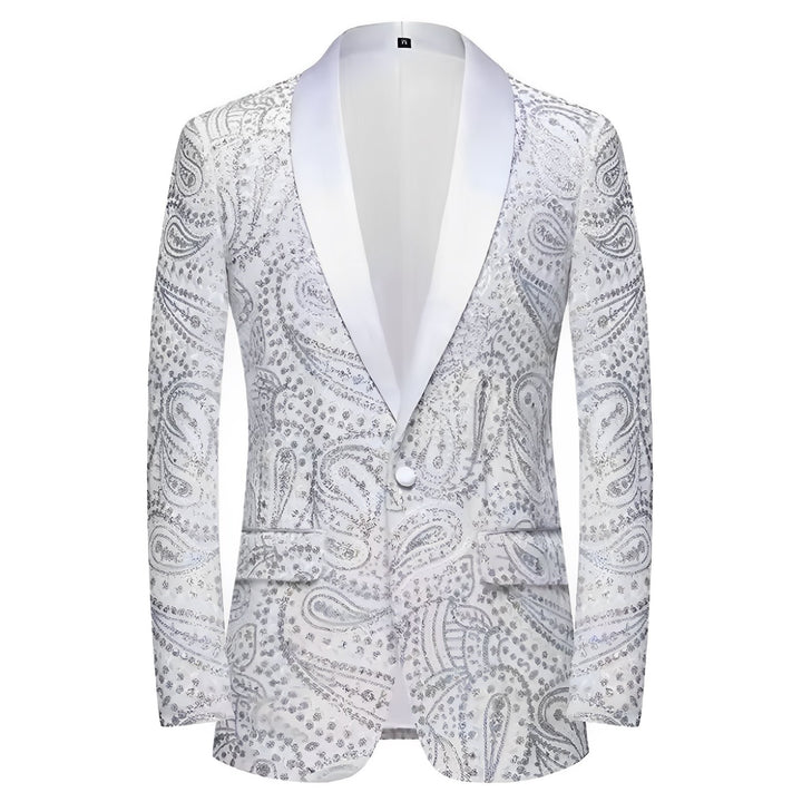 Quinton Sequin Blazer Wynston Duke White 34R 