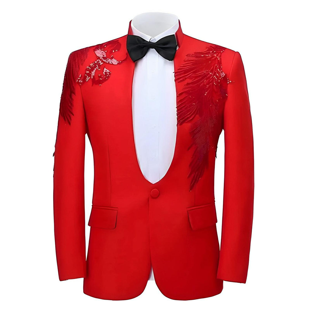 Ravenscroft Embroidered Blazer Wynston Duke Red 2XS 