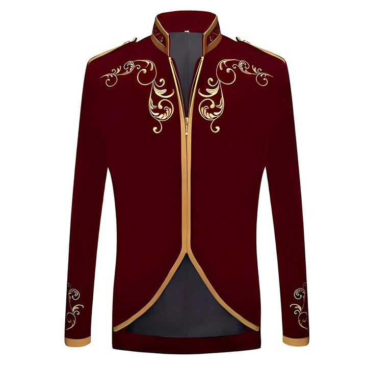 St. Clair Embroidered Blazer Wynston Duke Burgundy XS 