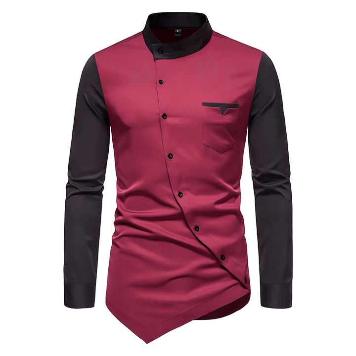 Upton Asymmetric Shirt Wynston Duke Wine S 