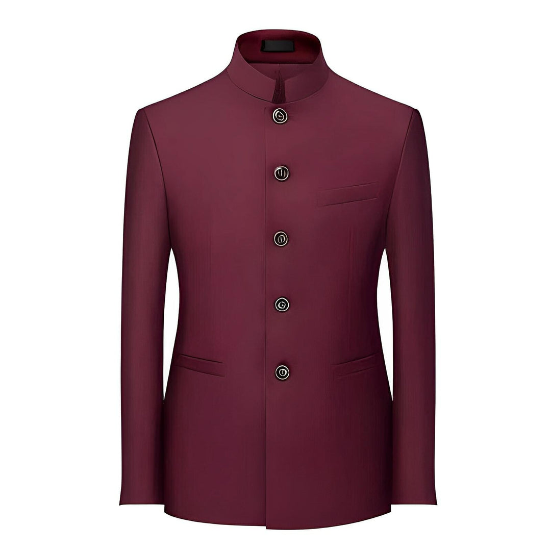 Vardon High-Collar Blazer Wynston Duke Burgundy XS 