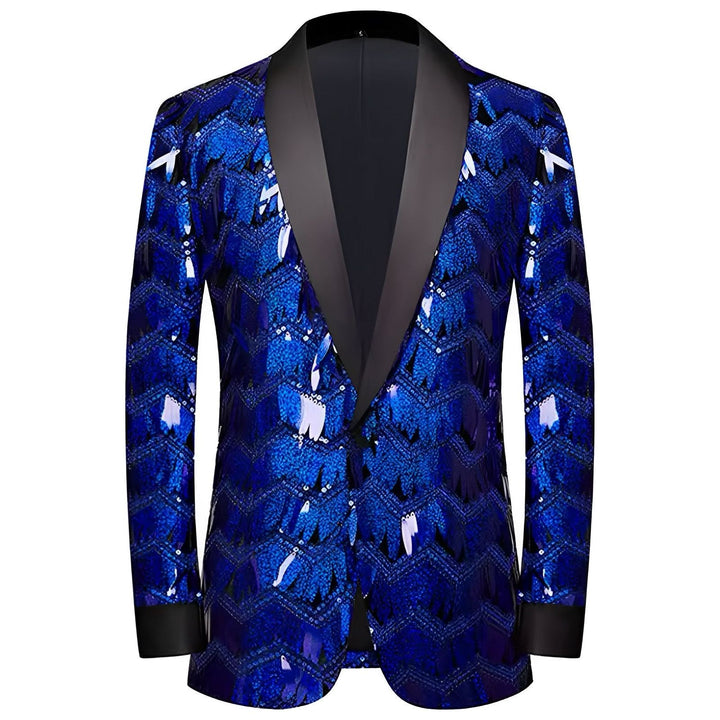 Waldorf Sequin Blazer Wynston Duke Blue XS 