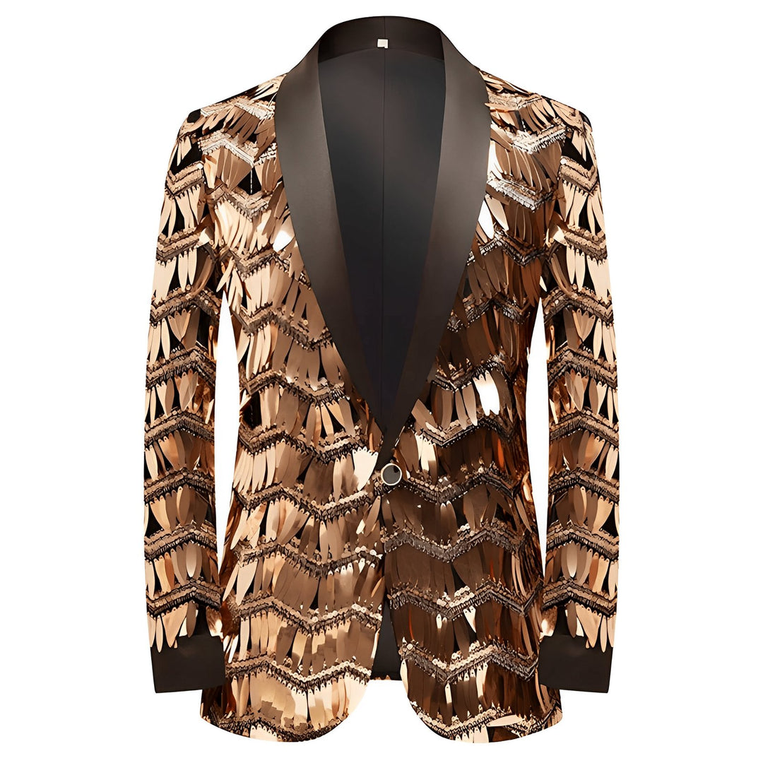 Waldorf Sequin Blazer Wynston Duke Gold XS 