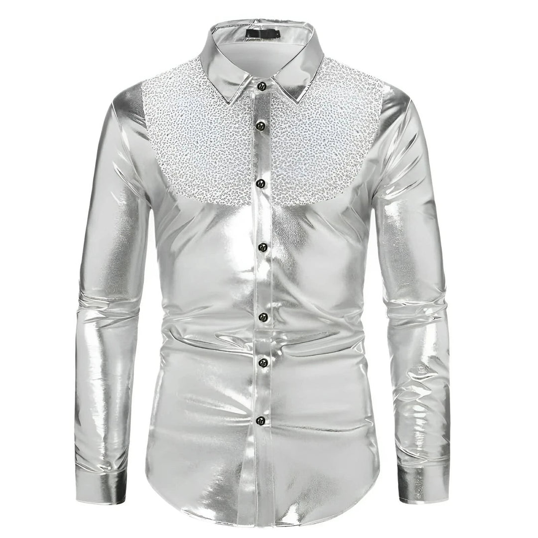 Wetherby Sequin Shirt Wynston Duke Silver S 