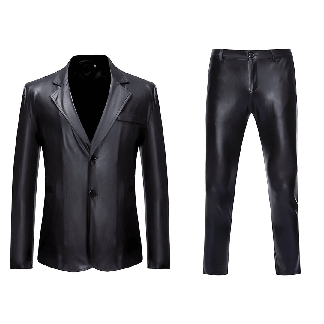 Zane Patent Leather Suit Wynston Duke Black XS 